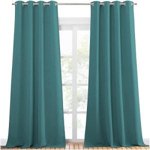 cortinas verdes para salÃ³n
